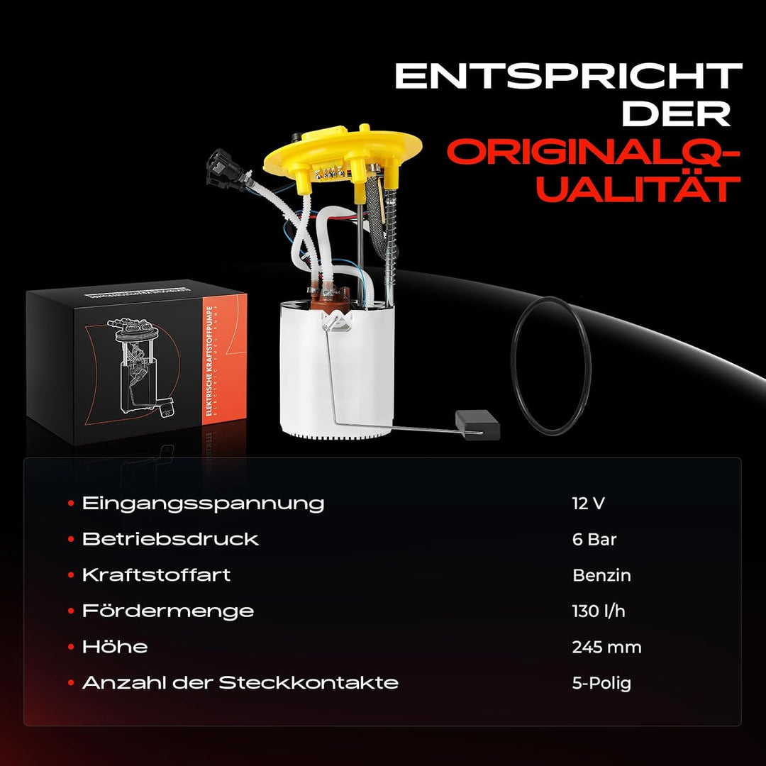 Frankberg Kraftstoffpumpe Benzinpumpe Kraftstoff-Fördereinheit Modul Satz ohne Drucksensor 5-Polig K