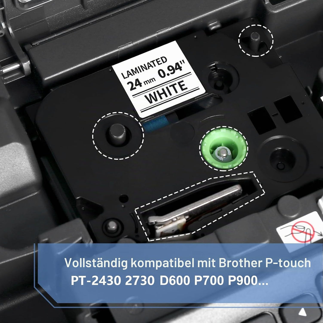 MarkField Kompatibel Schriftband Ersatz für Brother P-Touch Bänder TZ TZe-251 24mm Laminated Etikett