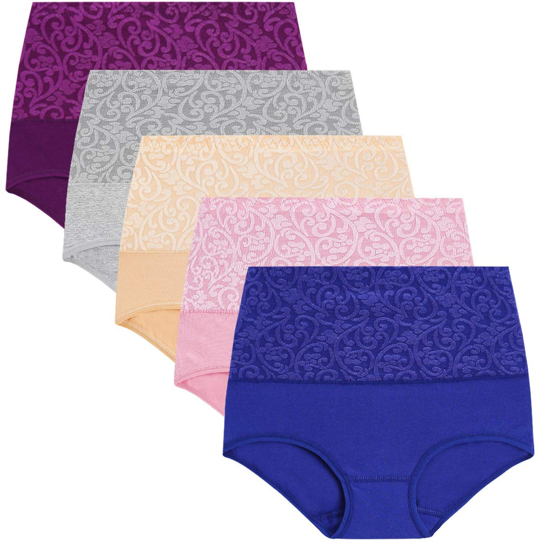 YaShaer Unterhosen Damen Baumwolle Hohe Taille Slips Hoher Taillenslip für Frauen Mehrpack, S Mehrfa