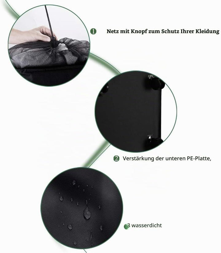 IHOMAGIC Wäschesammler mit Rollen, Wäschekorb Schmal für kleine Nischen - Faltbarer Wäschetonne mit