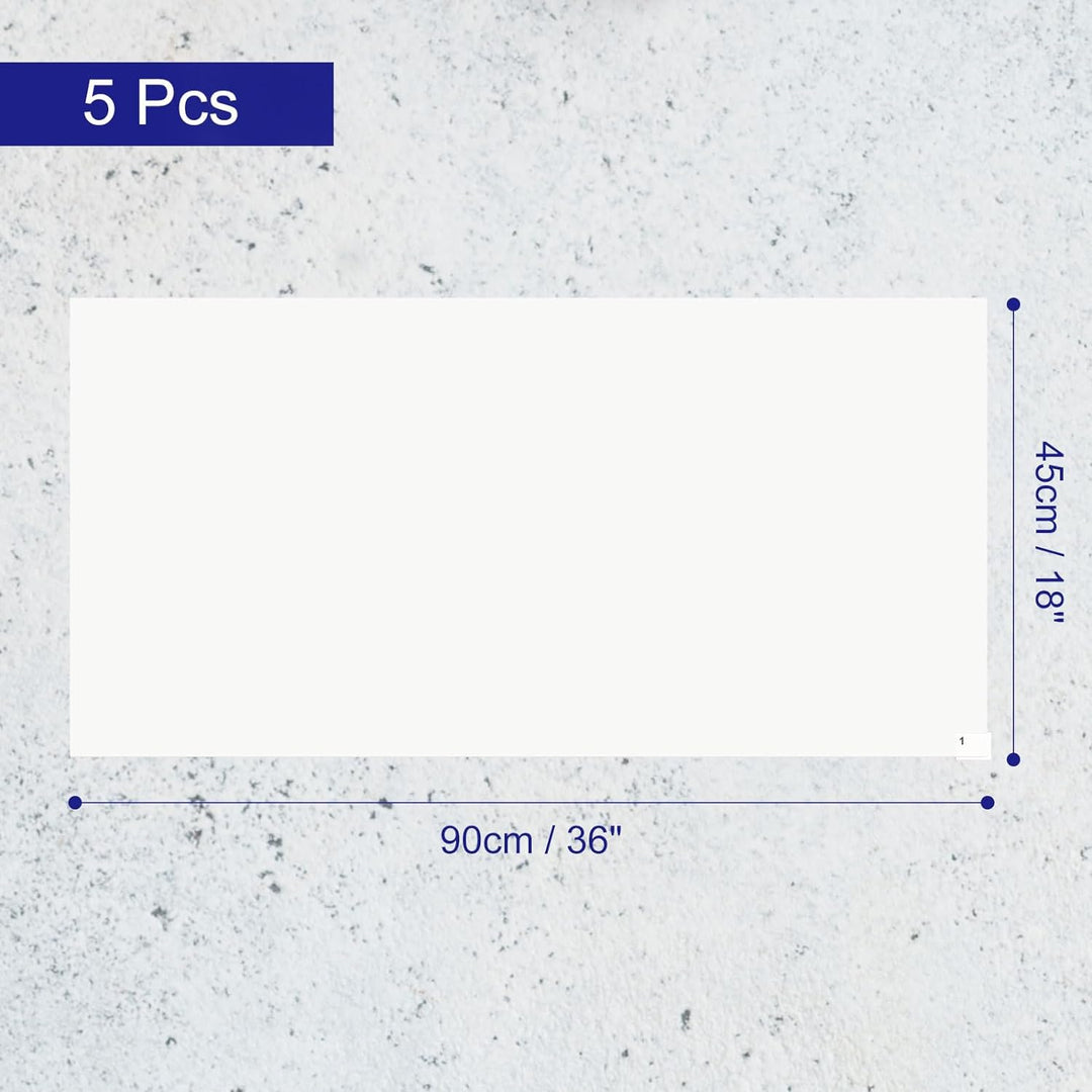 sourcing map 5pcs Reinraum-Klebefussmatten, 18" x 36" Polyethylen-Klebematten, Erfassen von Schmutz