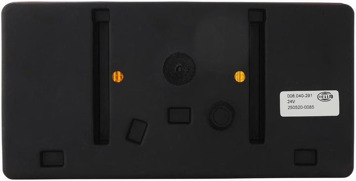 HELLA - Heckleuchte - Glühlampe - 24/12V - Anbau - Lichtscheibenfarbe: rot/gelb - Stecker: Flachstec