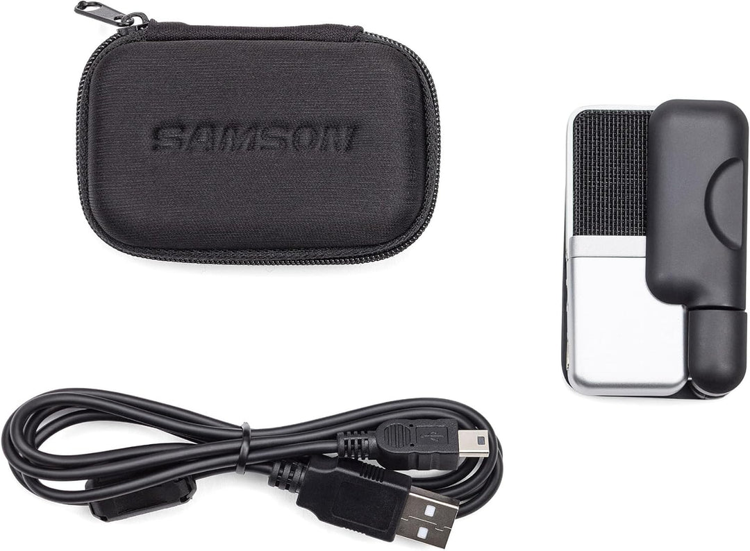 Samson Go Mic Clip-On USB Mikrofon f1/4r Laptop Computer silber
