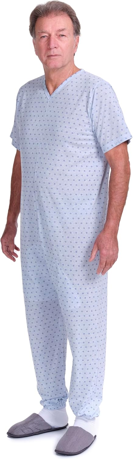 FERRUCCI COMFORT Schlafanzug für Gesundheit, Kurzarm, 1 Reissverschluss, hinten hinten, für den Somm