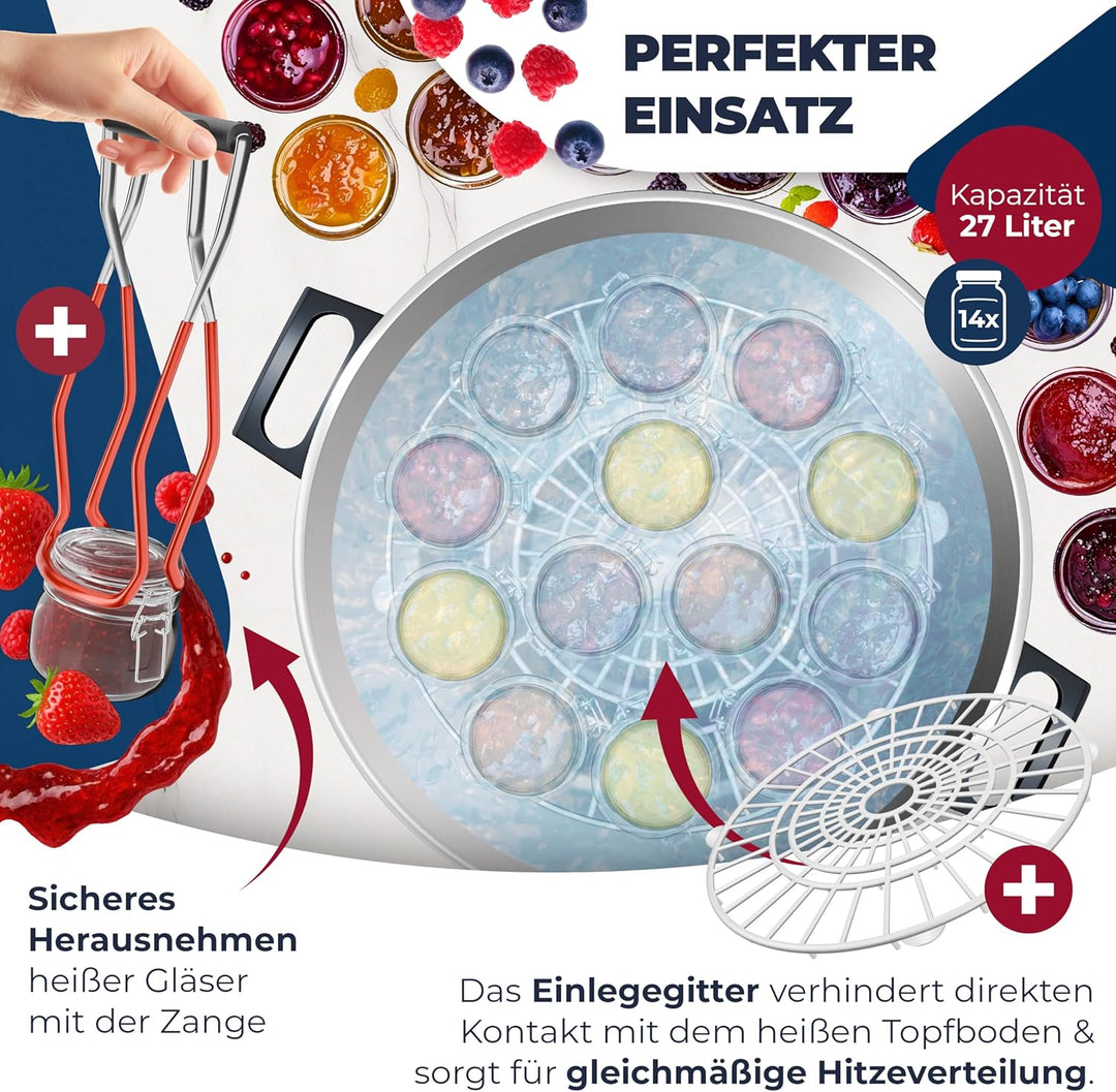 KESSER Einkochautomat 27L Glühweinkocher Glühweinkessel Edelstahl Timer | 2000W Temperatur 30-100°C