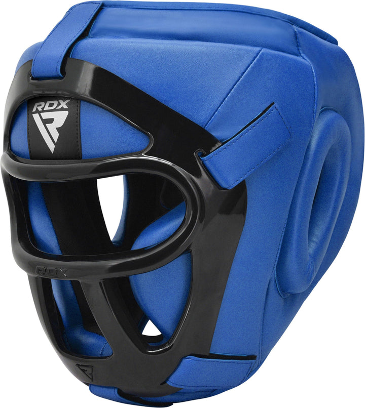 RDX Kopfschutz Boxen Gitter, Maya Hide Leder, MMA Kickboxen Kampfsport Thaiboxen Gesichtsschutz, Box