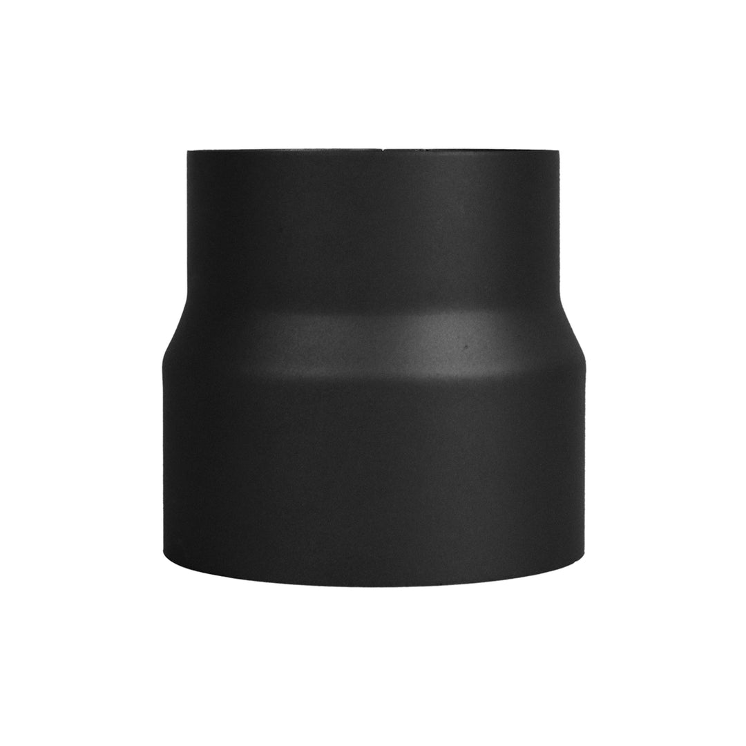 LANZZAS Ofenrohr Reduzierung von Ø 130 mm auf Ø 120 mm - Farbe: schwarz-metallic -