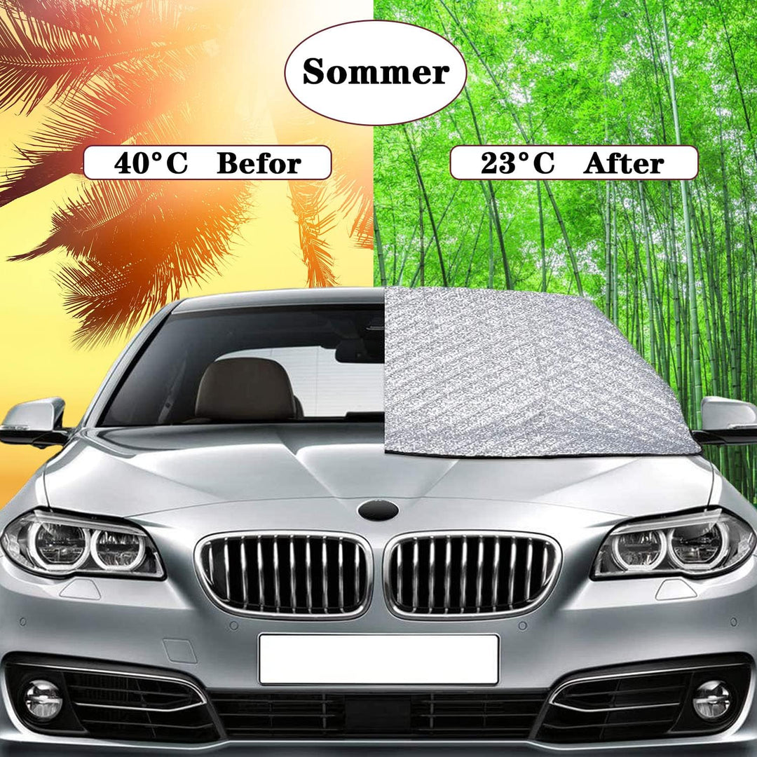 Frontscheibenabdeckung Scheibenabdeckung Auto Winter Frostabdeckung Sonnenschutz Auto Frontscheib Au