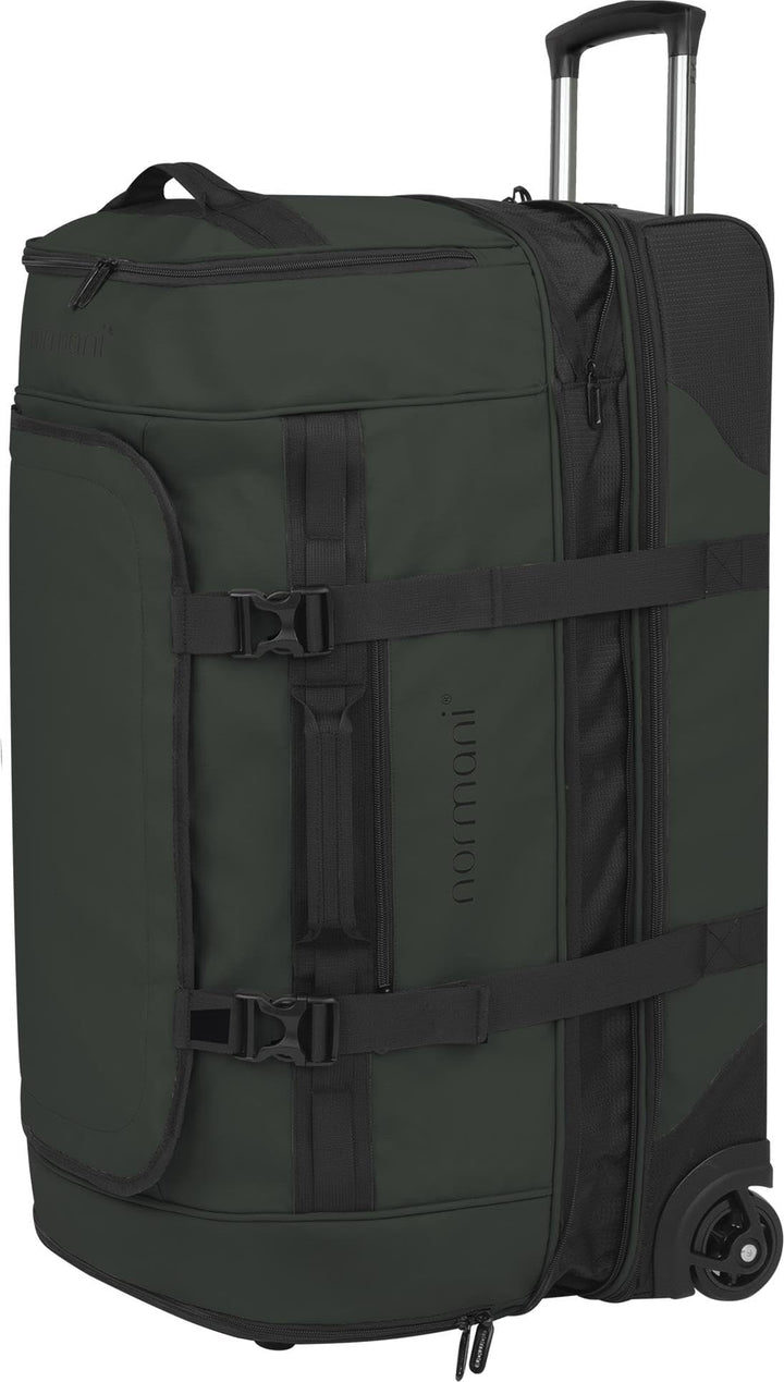 normani XXL Reisetasche 100-120 Liter 2-Rad Trolley gross Weichgepäck Travel Bag mit Rollen und 8 Fä