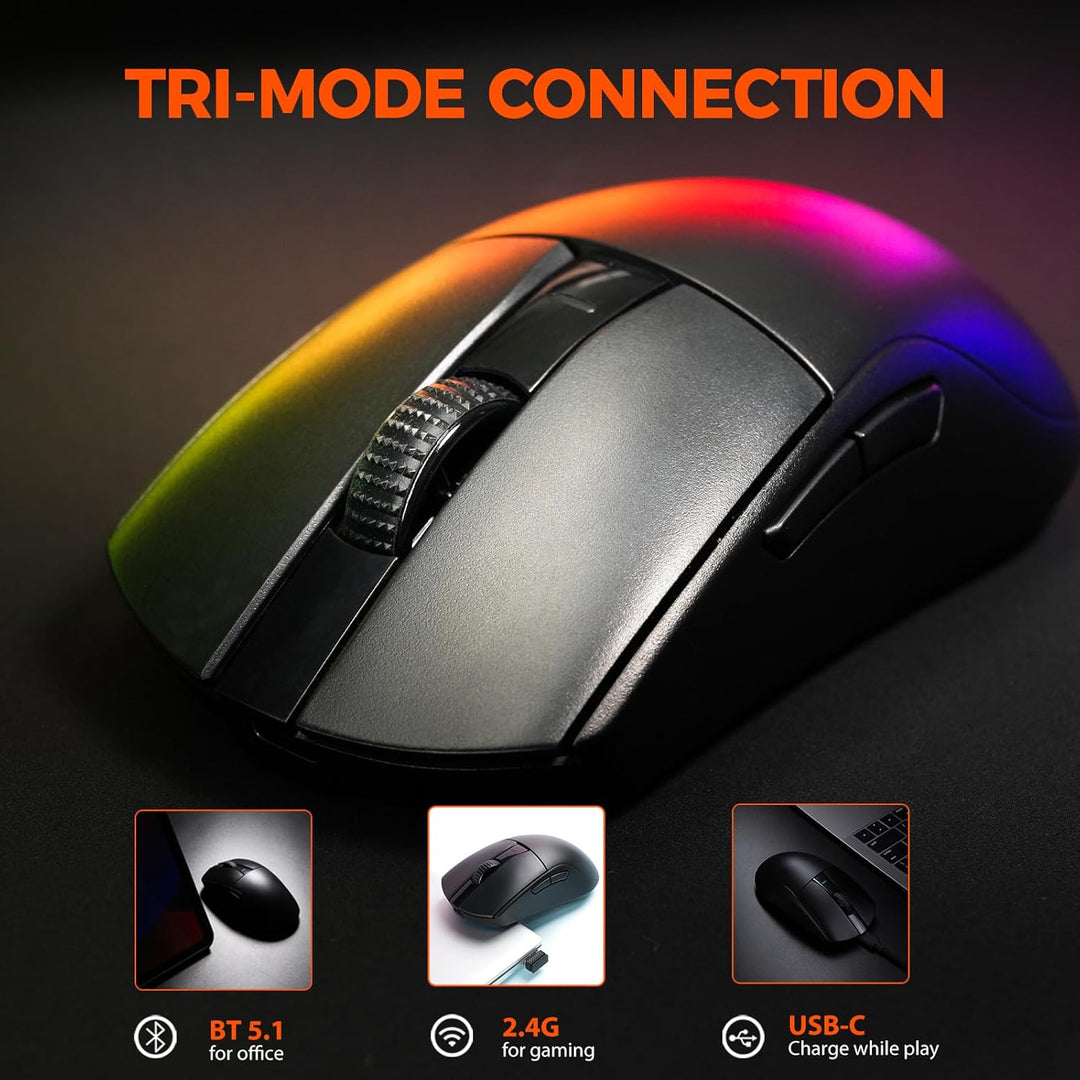 DAREU A950GM 60g Ultralight Gaming Mouse, PixArt PAW3395 Gaming Sensor, 100 Millionen HUANO Gaming M
