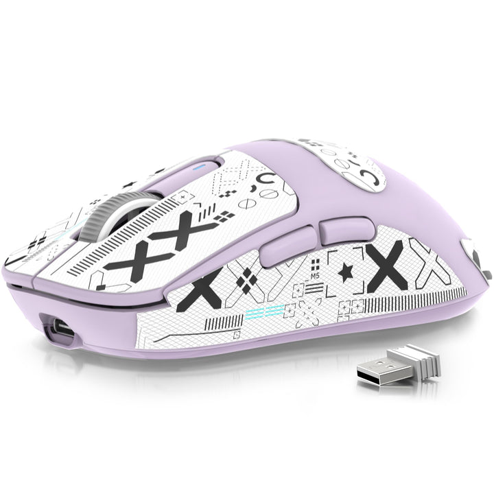 ATTACK SHARK X3 49g Superlight Maus mit Klebeband, PixArt PAW3395 Gaming-Sensor, BT/2,4G Kabellose/K