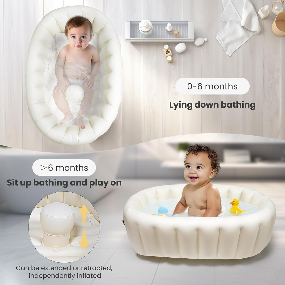 Baby aufblasbare Badewanne, Kleinkind Bad faltbare Baby-Badewanne Reise Unterstützung 0-12 Monate fü