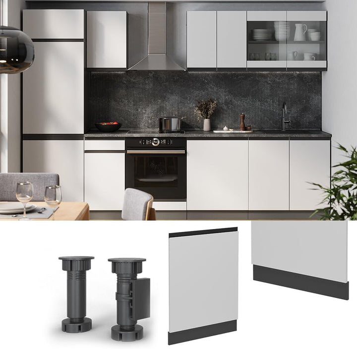 Vicco Geschirrspülblende R-Line, Weiss, 60 cm J-Shape ohne Arbeitsplatte, zur freien Kombination inn