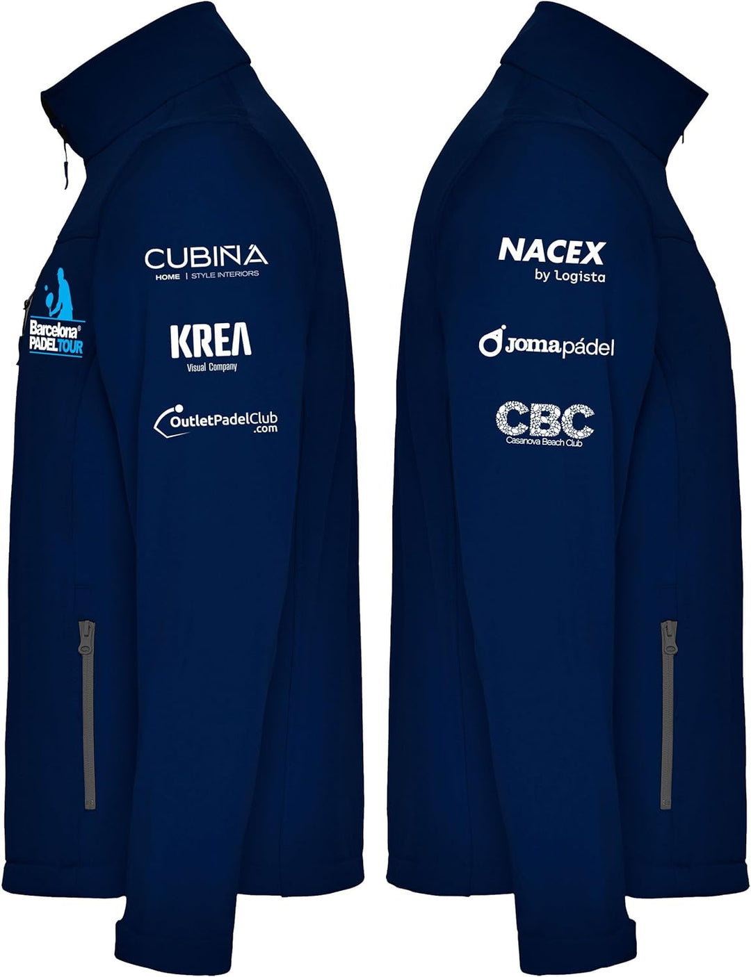 Barcelona Padel Tour - Wasserdichte Herren Softshell Jacke mit Reissverschluss und Padel - Sportbekl