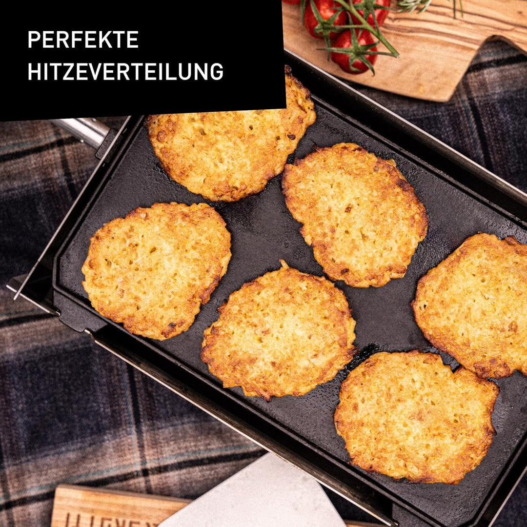 SKOTTI Kast, Gusseiserne Grillplatte für SKOTTI Grill, Plancha, Griddle, Sehr massives Material, für