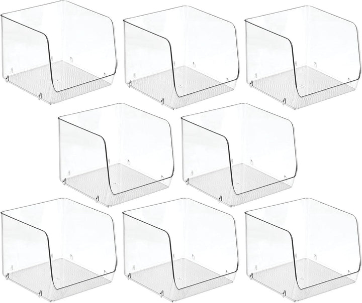 mDesign 8er-Set Aufbewahrungsbox für den Küchenschrank oder die Vorratskammer – stapelbare Küchen Ab