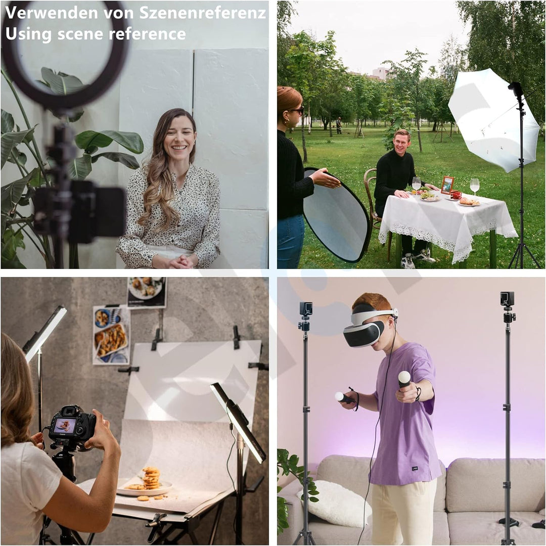 Selens 200cm Lichtstativ Light Stand Kit 2 Stück für HTC Vive VR Spiel Fotografie Produkt, Einstellb