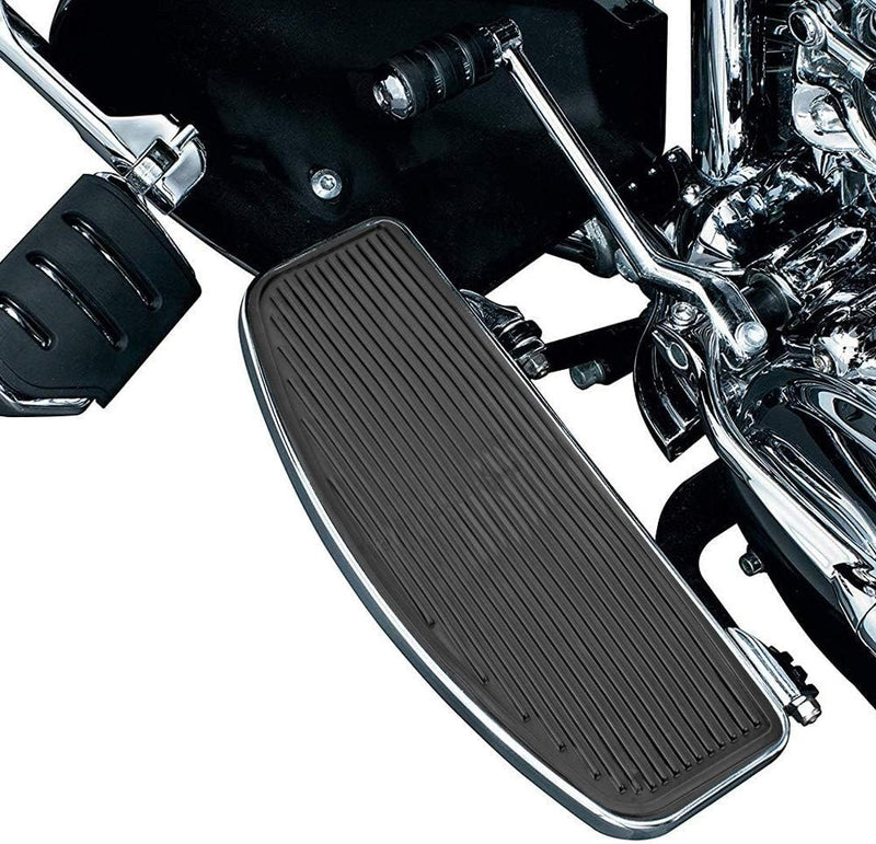 KATUR Black Front Rubber Rider Insert Trittbretter Trittbrett für Harley Touring Electra Glide Touri