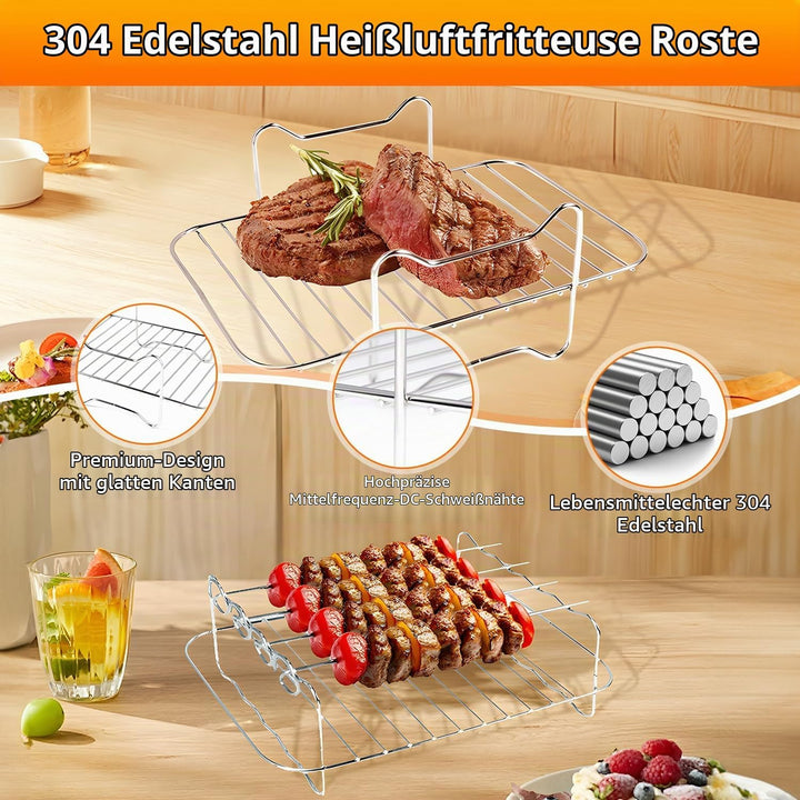 Silikonform Heissluftfritteuse Airfryer Zubehör für Ninja Foodi Max Dual Zone 9.5L Zubehör Heissluft