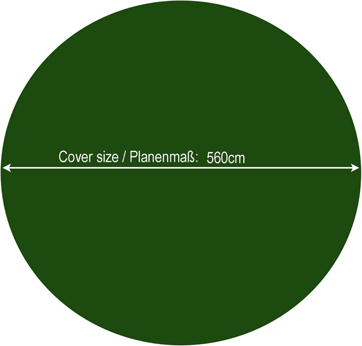 QUICK STAR Poolabdeckung Rund für 460-500 cm Pools | Planenmass Ø 560 cm | Grün | Sommer & Winter Po