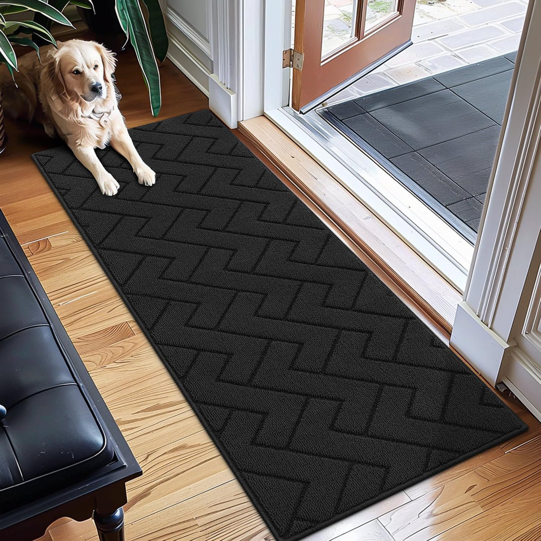Fussmatte Innen und Aussen 60x180cm Waschbar Fussmatte,Wasserdicht Türmatte,Rutschfester Schmutzfäng