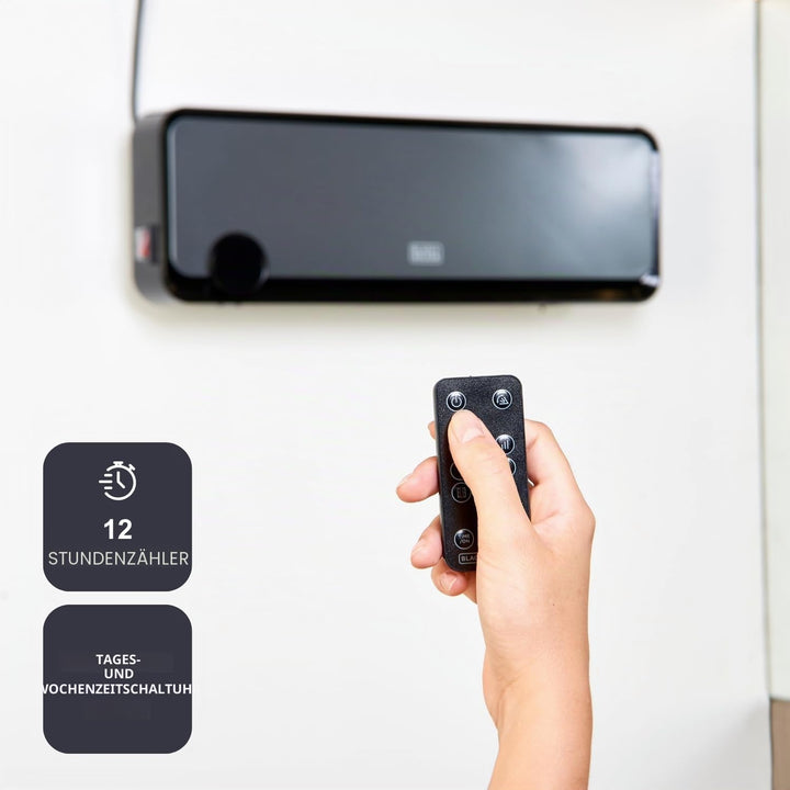 Black+Decker Keramische Wandheizung für Badezimmer | BXWSH2000E | Mit digitalem Thermostat | 2000 W