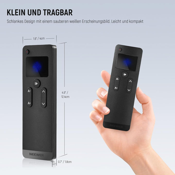 NEEWER RT113 Fernbedienung für NEEWER Teleprompter App, aktualisiert mit direkter Bluetooth Verbindu
