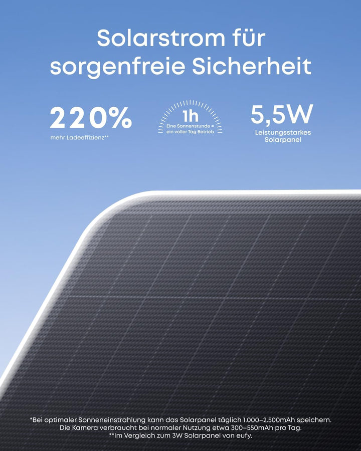 eufy Security eufyCam S4, kabellose Solar‑Outdoor‑Überwachungskamera, 3‑Linsen Bullet‑PTZ‑Kamera, 4K
