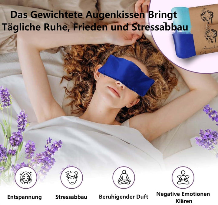 Hihealer Seiden Augenmaske 2er Set Lavendel Gewichtet, für Schlafen, Yoga, Spa, Meditation, Feucht-