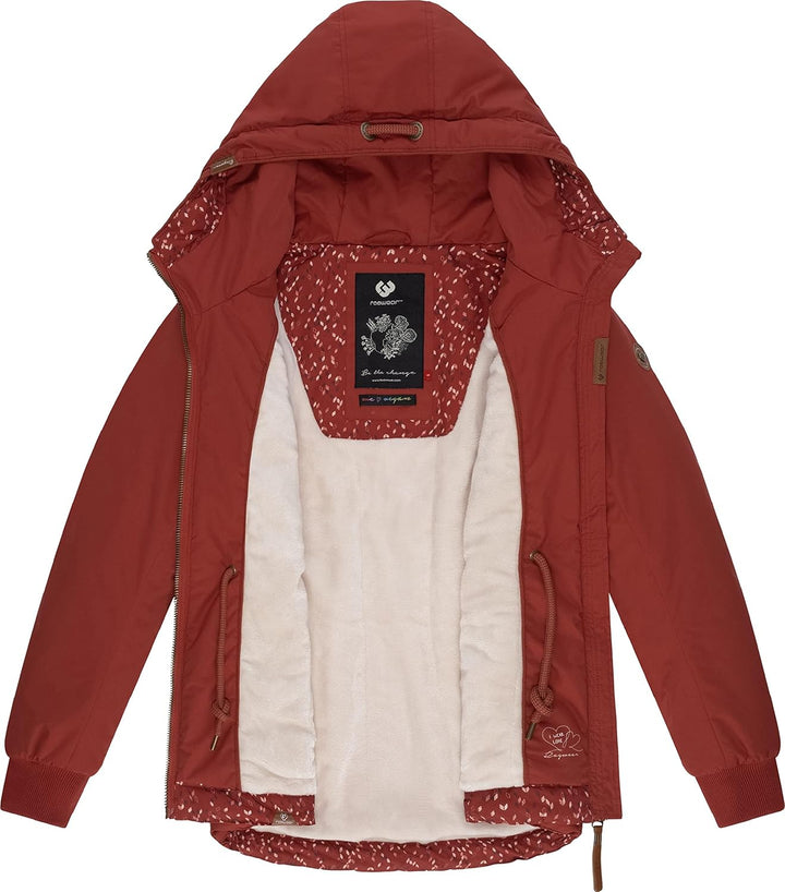 Ragwear Damen Winterjacke Outdoorjacke mit Kapuze YM-Danka XS-6XL S Chili Red22, S Chili Red22