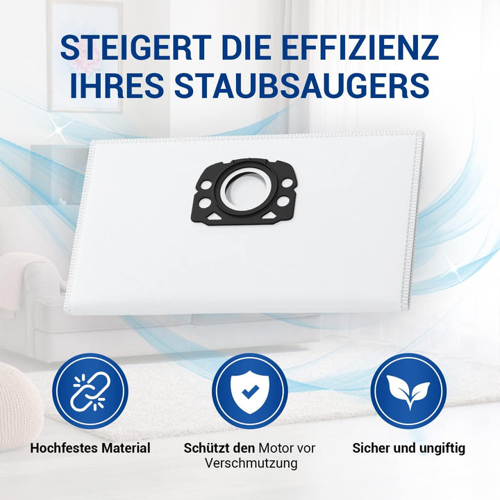 VIOKS 8x Staubsauger Beutel Ersatz für Kärcher 2.863-006.0 Vliesfilterbeutel KFI 487 - Kärcher Filte