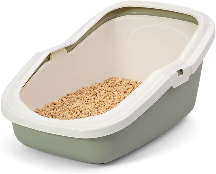 Katzentoilette PeeWee EcoMinor Katzenklo offen Schale Katzen WC inkl. 3kg Streu Holzpellets Pellets,