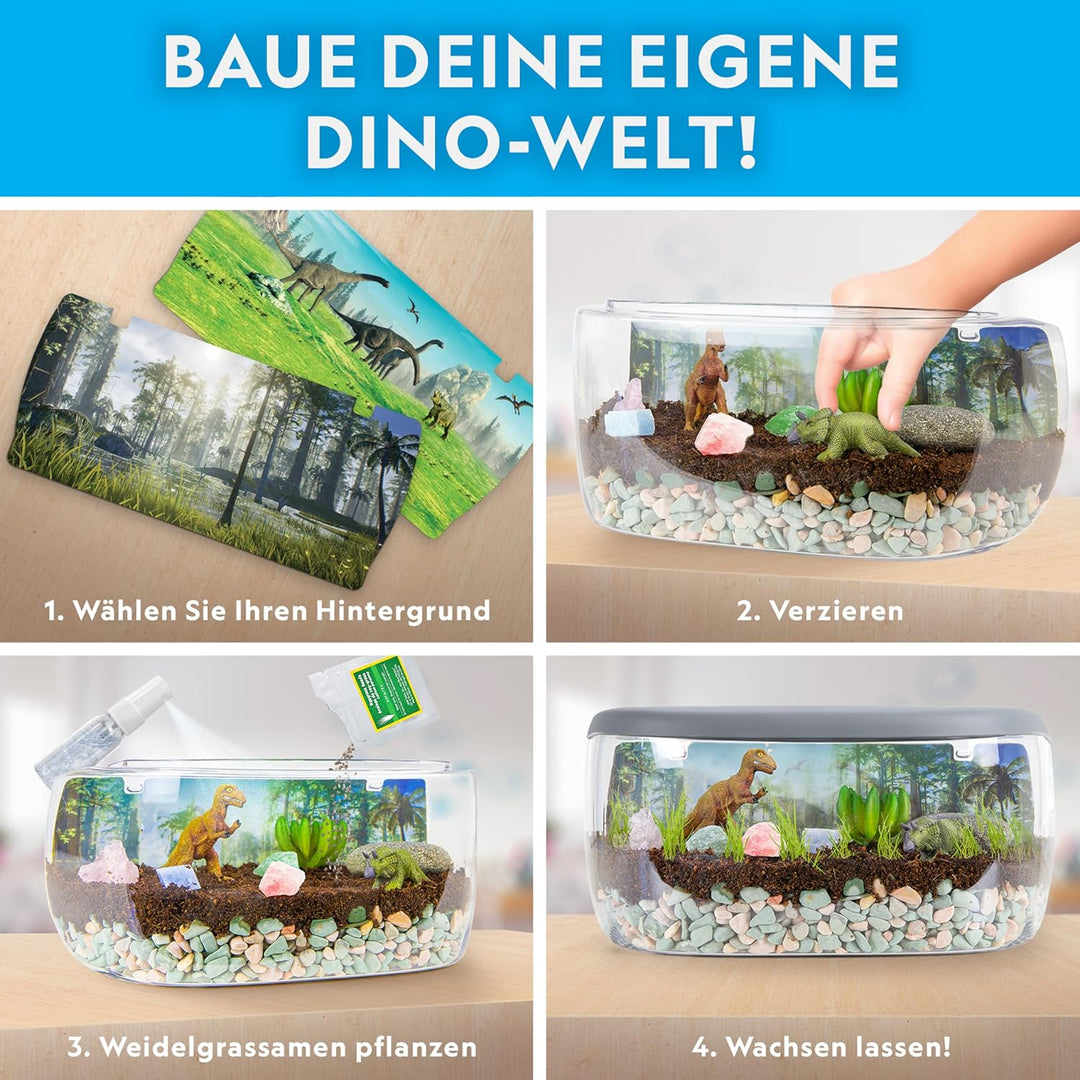National Geographic Dino-Terrarien-Set mit Beleuchtung – Baue EIN Dinosaurier-Habitat mit echten Pfl