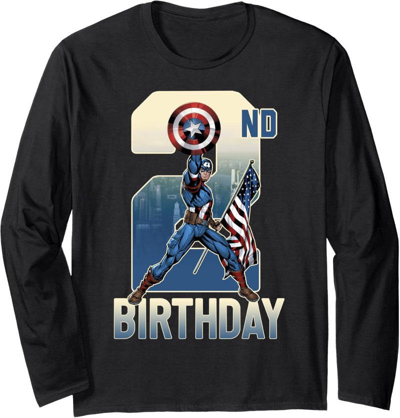 Marvel Captain America 2nd Birthday Langarmshirt