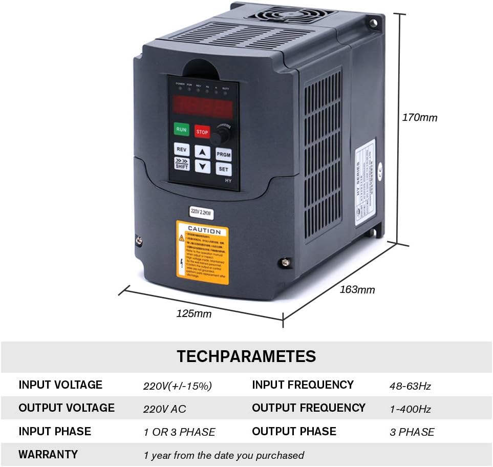 CNC-Spindelmotor 2,2 kW, 2200 W, 220 V, 400 Hz, 24000 U/min, wassergekühlte Spindel mit 2,2 kW, VFD