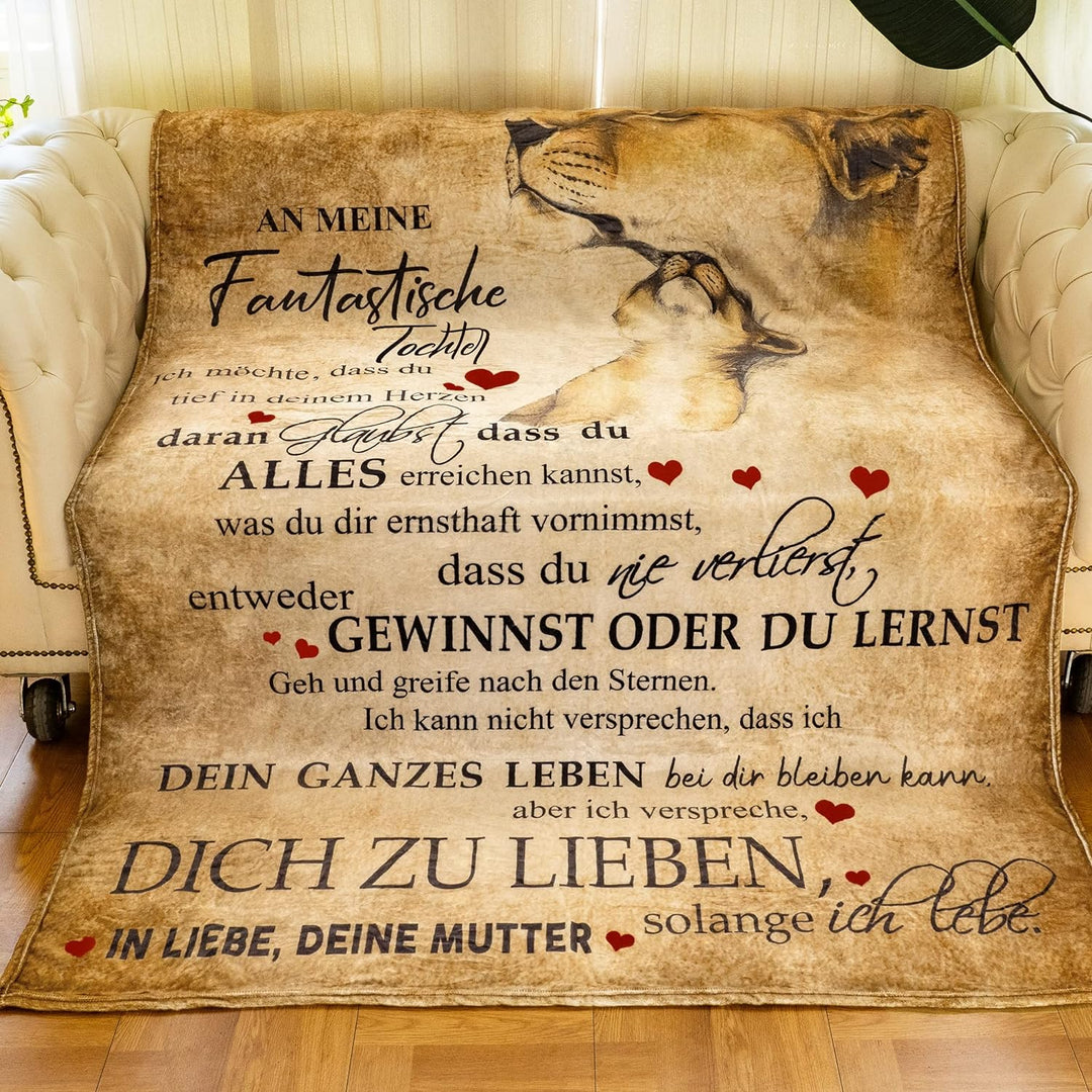 KEMEILA Personalisierte Weiche Decke Für Meine Tochter - Superweiche Flanelldecke Reisedecke Geschen