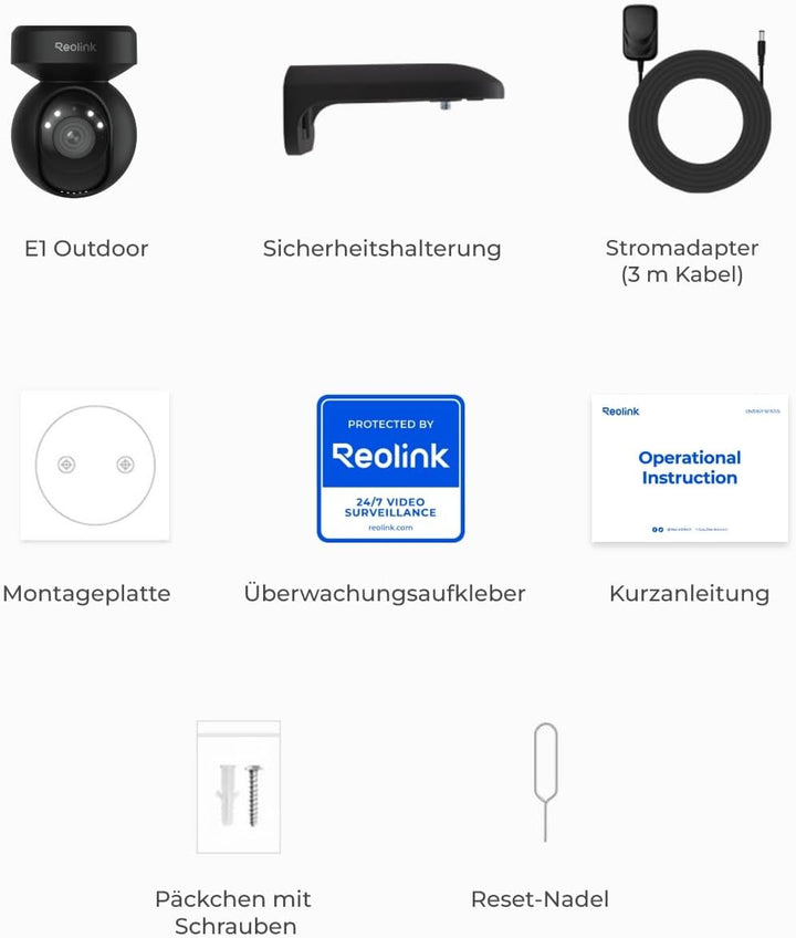 Reolink 5MP PTZ Überwachungskamera Aussen, 3X Optischer Zoom, 2,4/5GHz WLAN Kamera Outdoor mit Perso