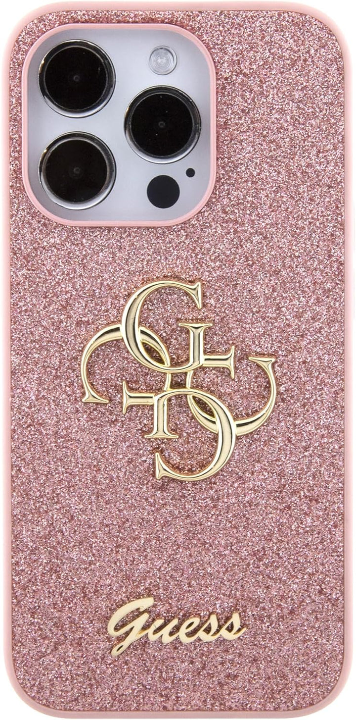 CG MOBILE Guess Fixed Glitter Hülle für iPhone 15 Pro Max (Pink) rose, rose