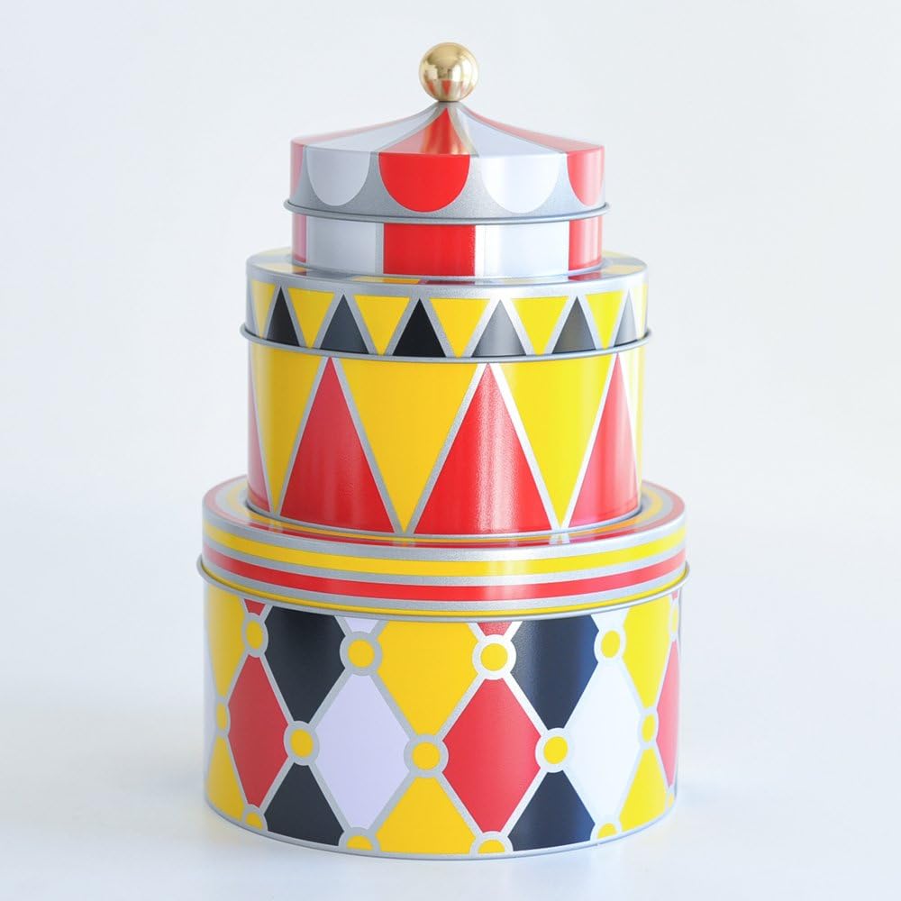 Alessi Circus| MW31S3 - Allzweckbox Design, Weissblech, 13.00 x 19.50 x cm Set mit 3 Schachteln, Set