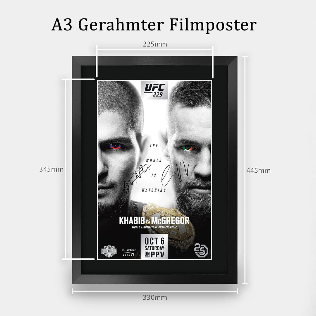 HWC Trading UFC 229 Fight Khabib Nurmagomedov vs Conor McGregor Gifts, gedrucktes Autogramm für UFC-