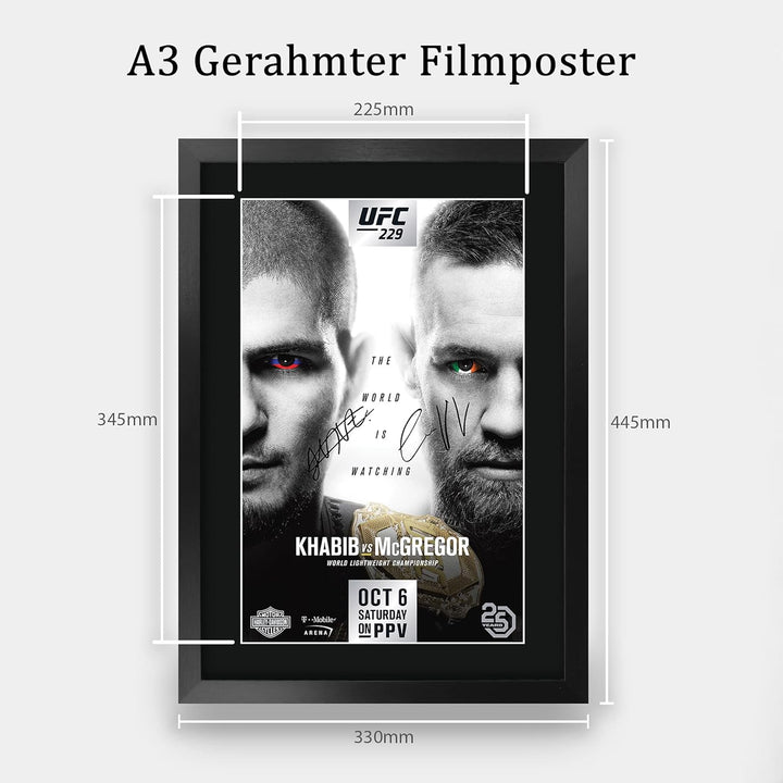 HWC Trading UFC 229 Fight Khabib Nurmagomedov vs Conor McGregor Gifts, gedrucktes Autogramm für UFC-