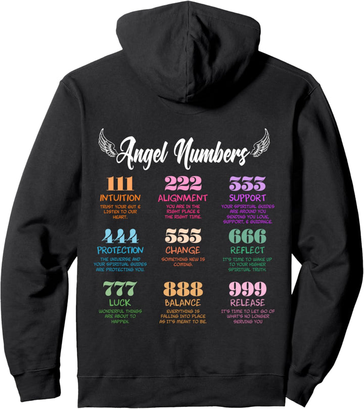 Angel Numbers Trend Zitat Pullover Hoodie