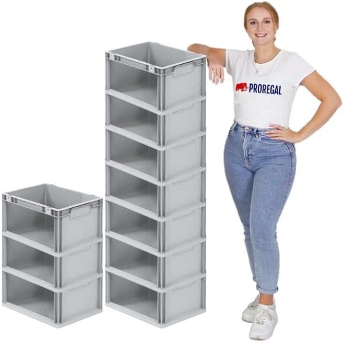 SparSet 10x Eurobox NextGen Store | HxBxT 22x30x40cm | 20 Liter | Seite offen | Eurobehälter, Transp
