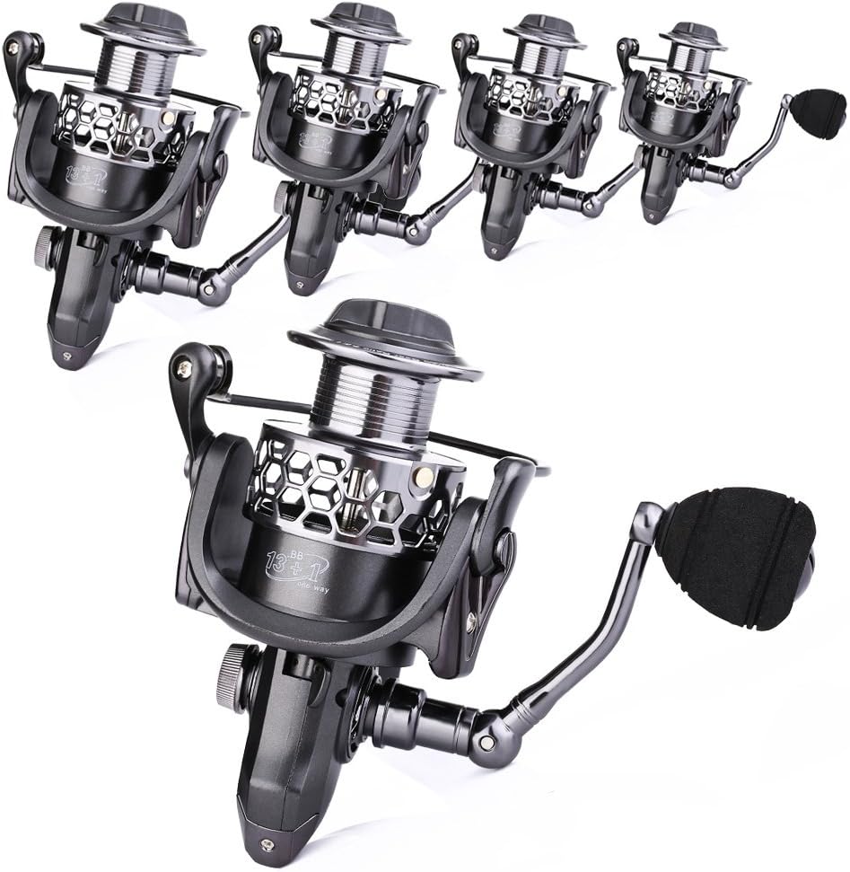 Sougayilang Angelrolle 13 + 1BB Leichtgewichtig, ultraglatt, Aluminium, drehbar, mit gratis Ersatz-G