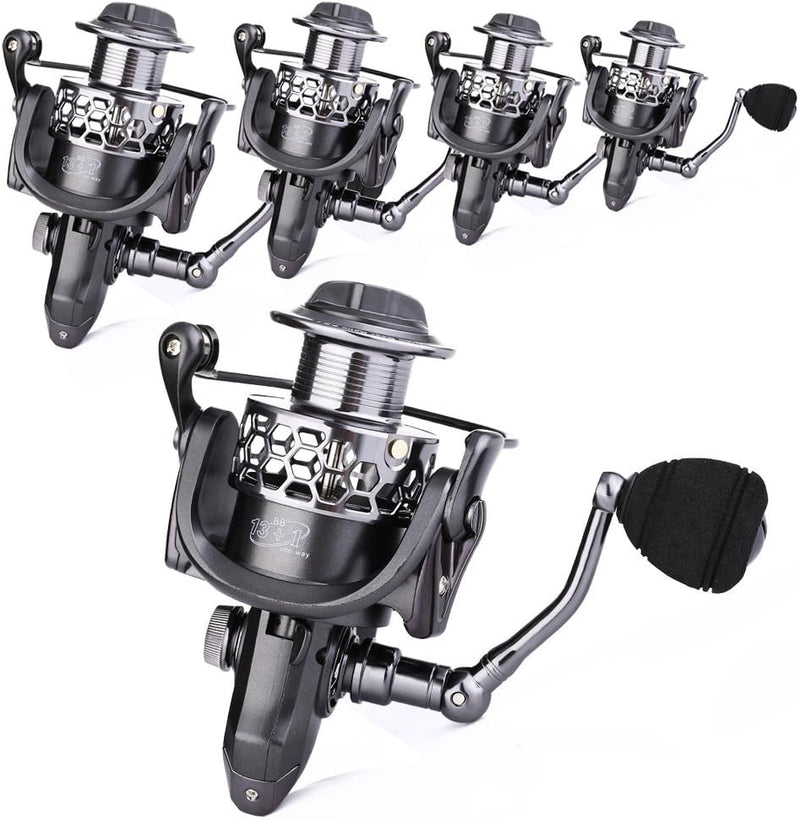 Sougayilang Angelrolle 13 + 1BB Leichtgewichtig, ultraglatt, Aluminium, drehbar, mit gratis Ersatz-G