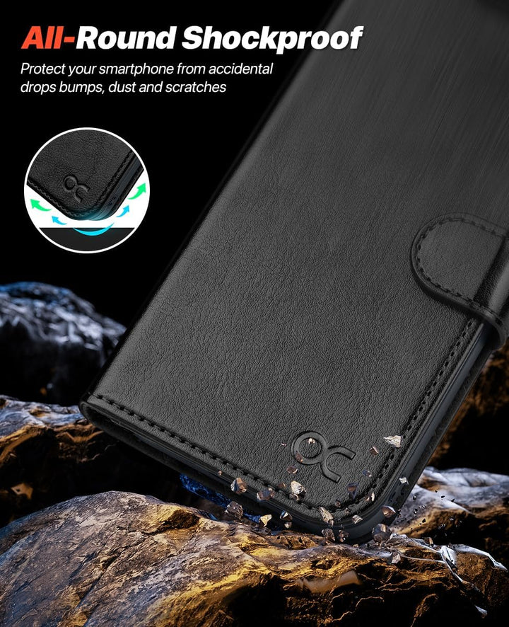 OCASE iPhone 12 Pro Max Hülle(2in1) Leder Stossfestes Case, Abnehmbare magnetische Hülle, MitHandsch