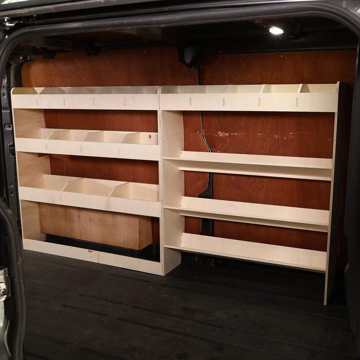 VANIFY - Kompatibel mit Volkswagen Transporter T5 T6 L2 2003+ Fahrzeugeinrichtung Fahrzeugregale, We