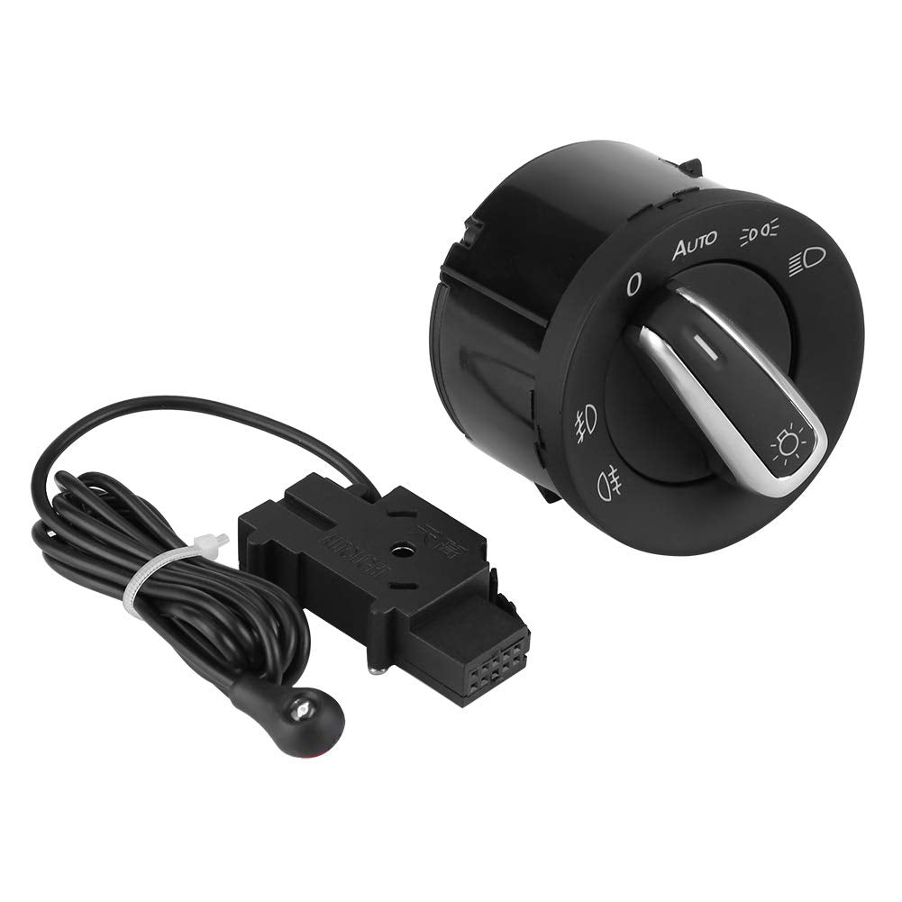 Keenso Auto Scheinwerfer Lichtschalter, Auto Scheinwerferschalter und Sensormodul Ersatz für MK5 Mk6