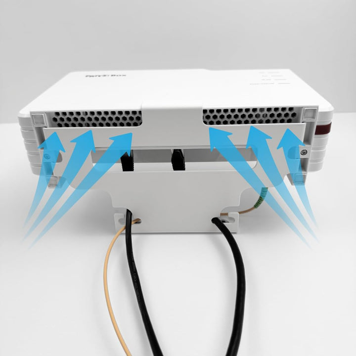 Wandhalterung für AVM Fritzbox 5690 Pro aus Metall, stabil und platzsparend, Wandmontage, Halterung