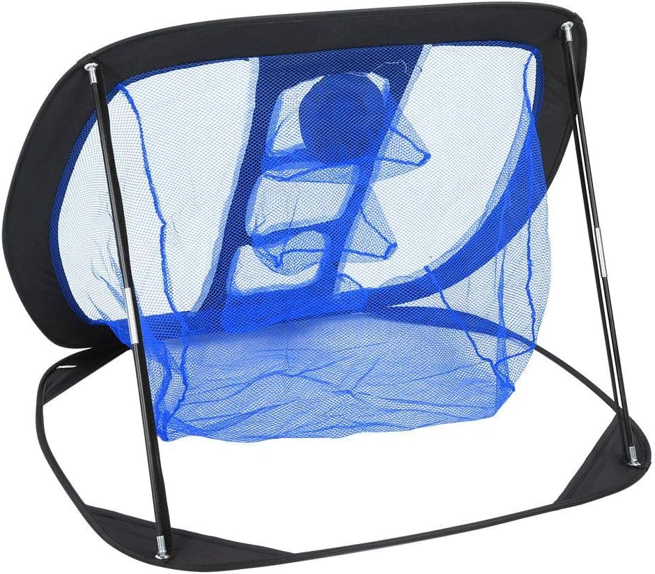Tragbares Golf-Chipping-Netz Golf-Zielnetz für das Üben im Innen- und Aussenbereich(Schwarz + Blau)